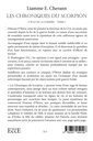 Les chroniques du scorpion : Cycle de la lumière Tome 1 - 4ème de couverture